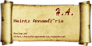 Heintz Annamária névjegykártya